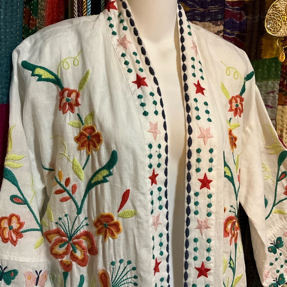 NWT$210 Johnny Was Averi Linen Kimono SMALL - Picture 4 of 9